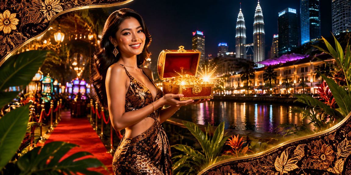 Pemandangan bandar Kuala Lumpur di waktu malam dengan tema taruhan